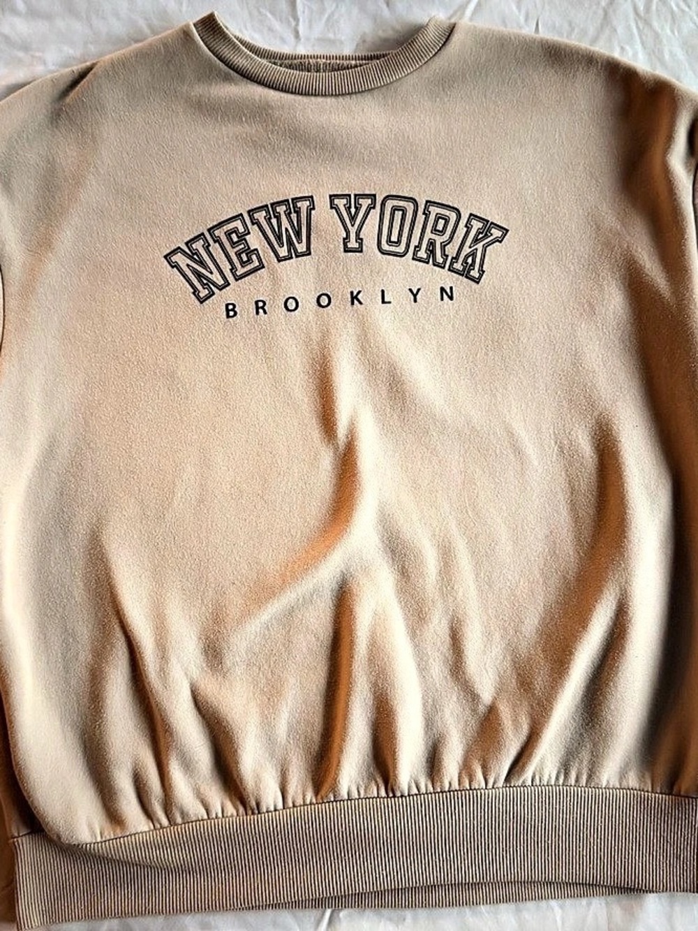 SHEIN New York Brooklyn Letter Print Crewneck Sweatshirt Medium